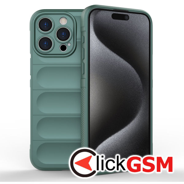 Husa Magic Shield verde Apple iPhone 15 Pro 6y7