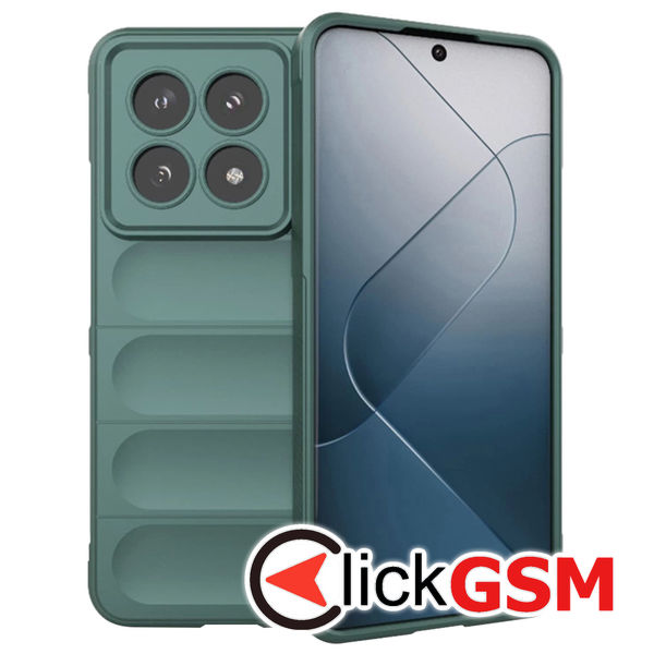 Accesoriu Husa Magic Shield Verde Xiaomi 14T Pro