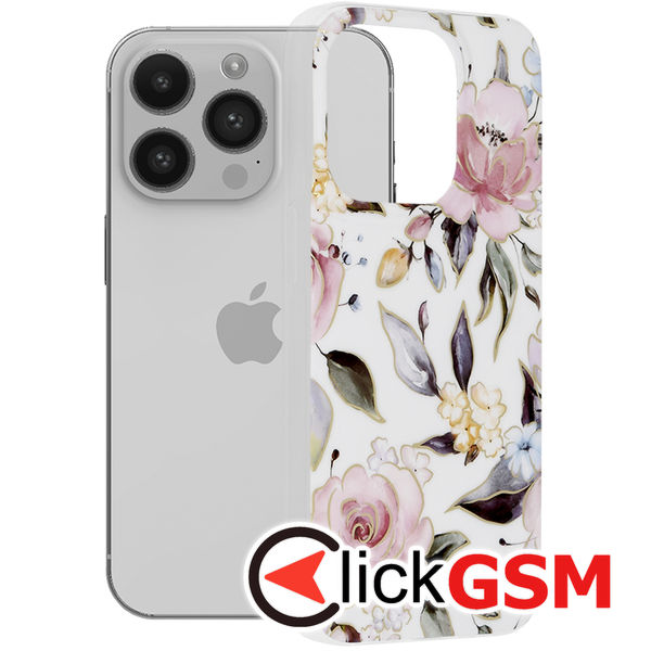 Husa Marble alb Apple iPhone 14 Pro 6lg