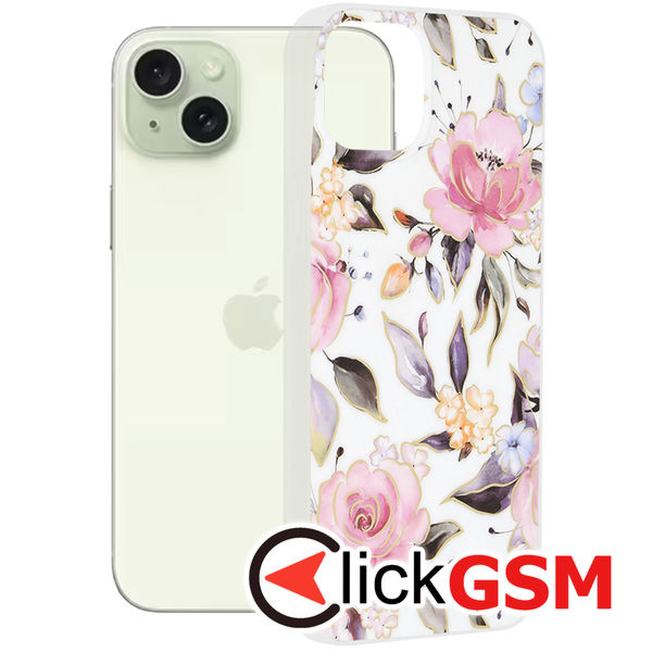 Husa Marble alb Apple iPhone 15 Plus 3pq