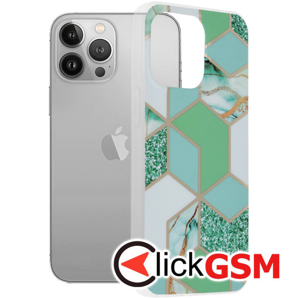 Husa Marble verde Apple iPhone 13 Pro 6ez