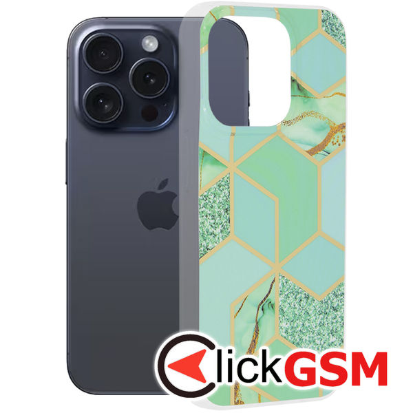 Husa Marble verde Apple iPhone 15 Pro 3po