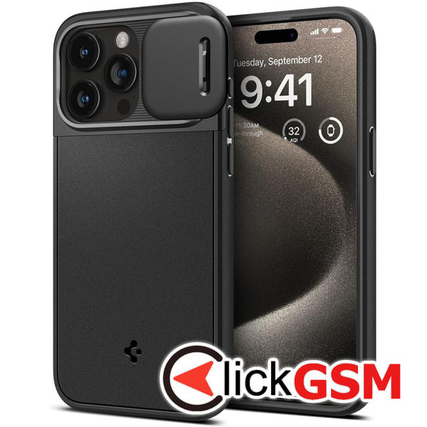 Husa Optik Armor  negru Apple iPhone 15 Pro Max 6zg