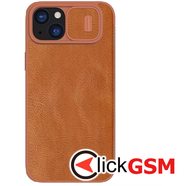 Husa Qin Leather  maro Apple iPhone 15 Plus 6u5