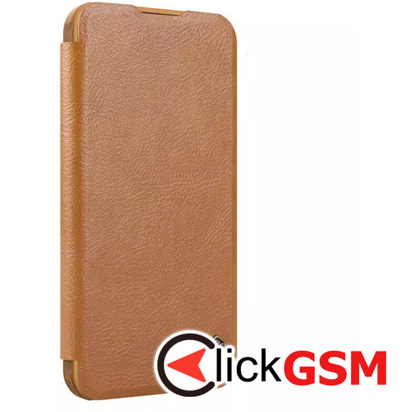 Husa Qin Leather  maro Apple iPhone 16 Pro ggk