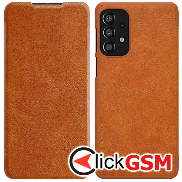 Husa Qin Leather  maro Samsung Galaxy S24 FE je