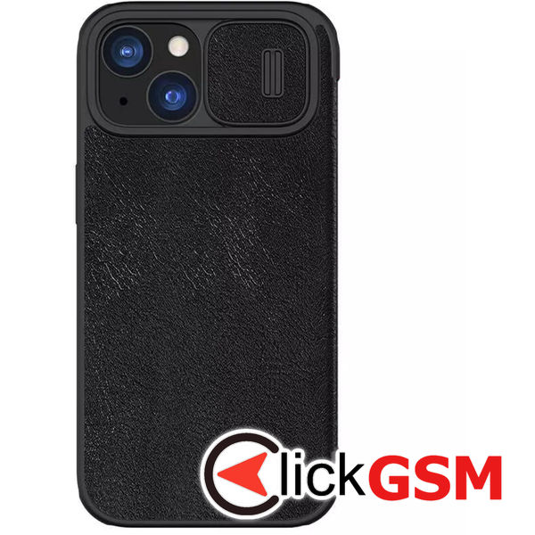 Husa Qin Leather  negru Apple iPhone 15 a3h