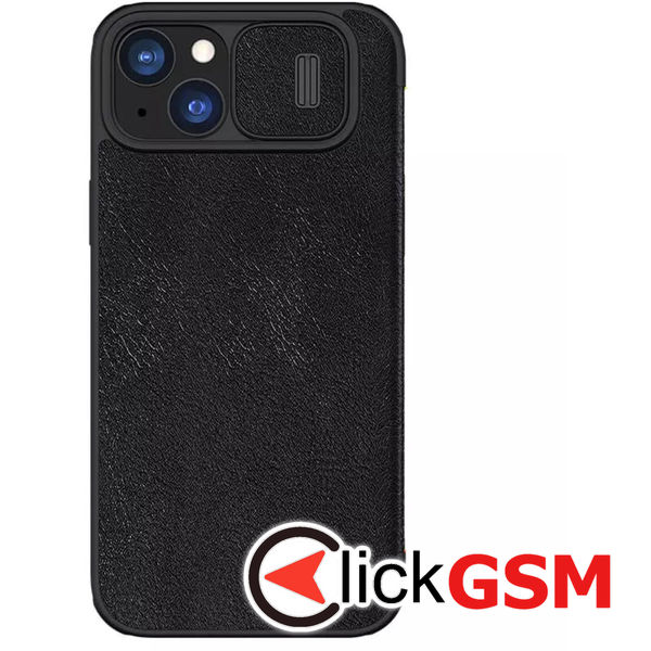 Husa Qin Leather  negru Apple iPhone 15 Plus 6u3