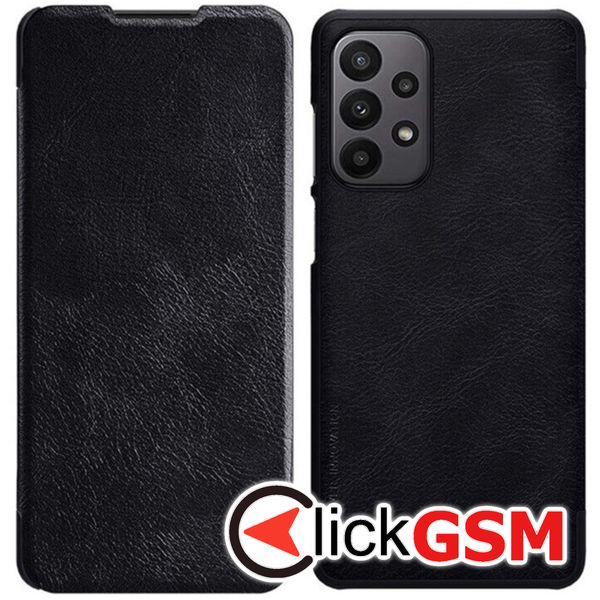 Husa Qin Leather  negru Apple iPhone 16 Pro ggo