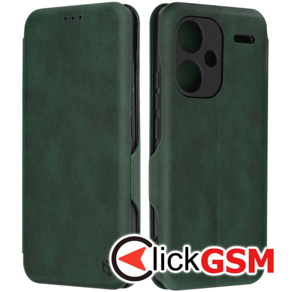 Husa Safe Wallet verde Xiaomi Redmi Note 13 Pro+ 7z7