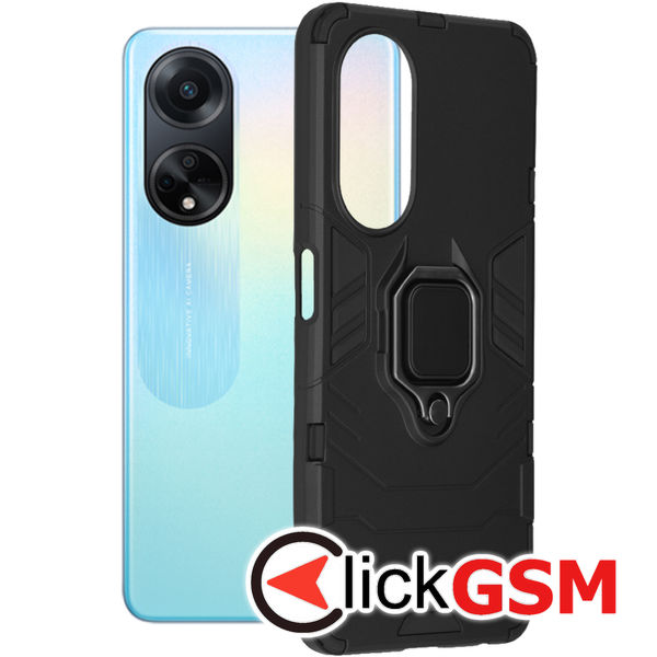 Husa Silicone Shield negru Oppo A98 5G 8cn