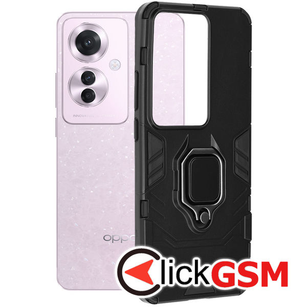 Husa Silicone Shield negru Oppo Reno11 F ams