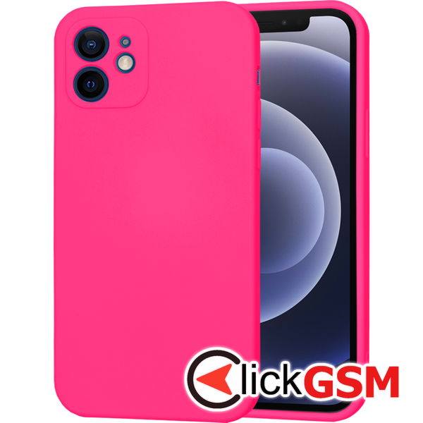 Husa SoftFlex fucsia Apple iPhone 12 i2u