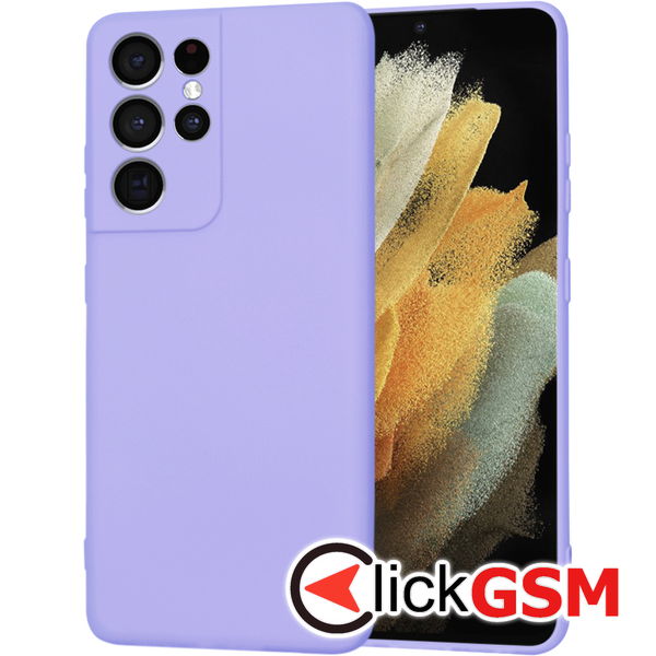 Husa SoftFlex violet Samsung Galaxy S21 Ultra 5G i5e