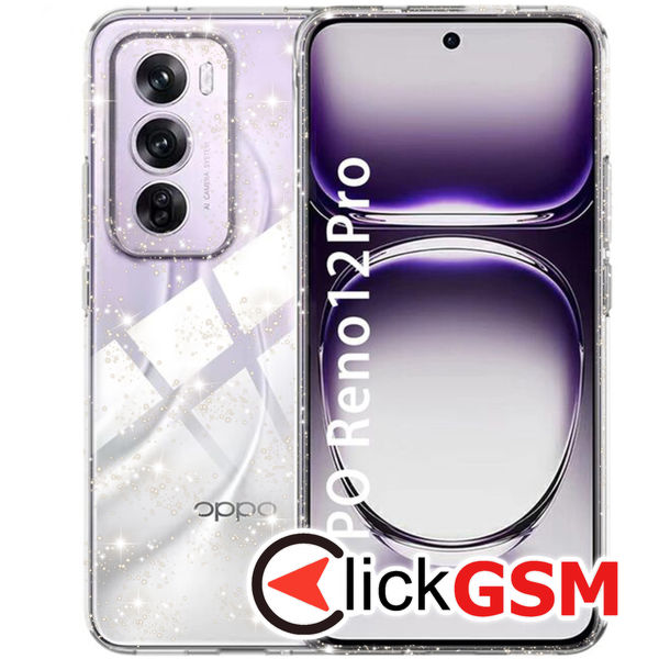 Husa SparkleSkin transparenta Oppo Reno12 Pro egb