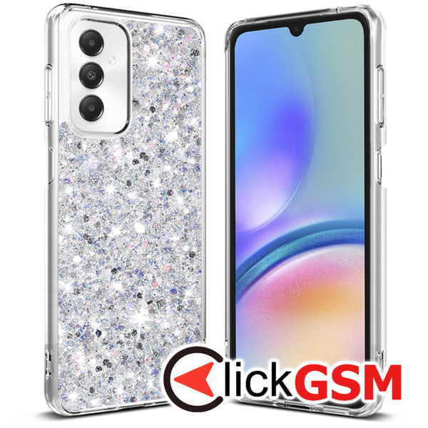 Husa Sparkly Glitter  alb Samsung Galaxy A05s 9kk