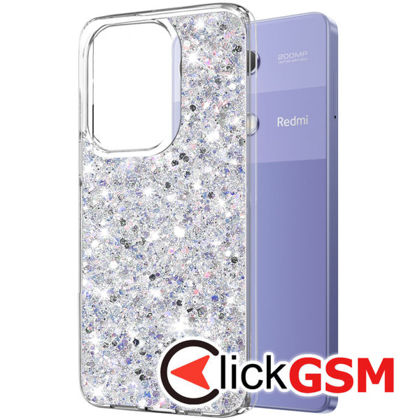 Husa Sparkly Glitter  alb Xiaomi Redmi Note 13 Pro 4G 9ly