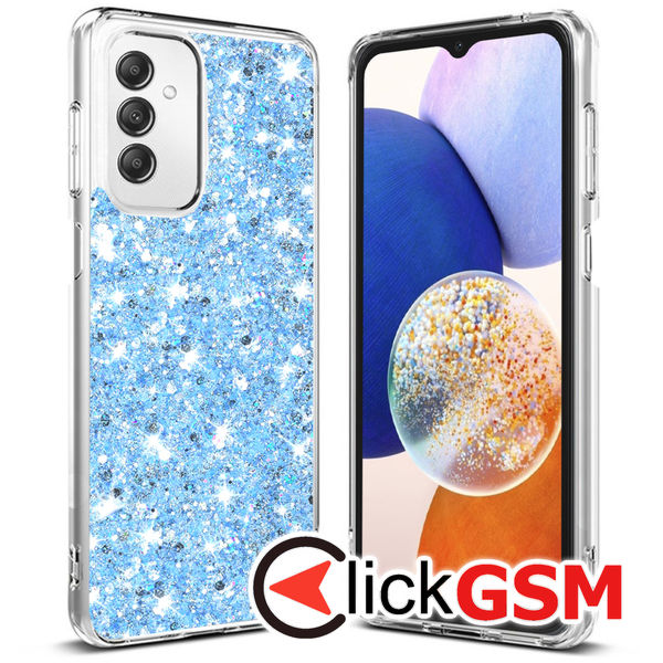 Husa Sparkly Glitter  bleu Samsung Galaxy A14 5G 9k7