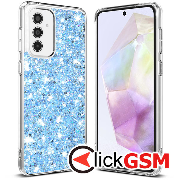 Husa Sparkly Glitter  bleu Samsung Galaxy A35 9kc