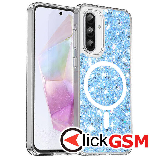 Husa Sparkly Glitter  bleu Samsung Galaxy A36 5G 4qy