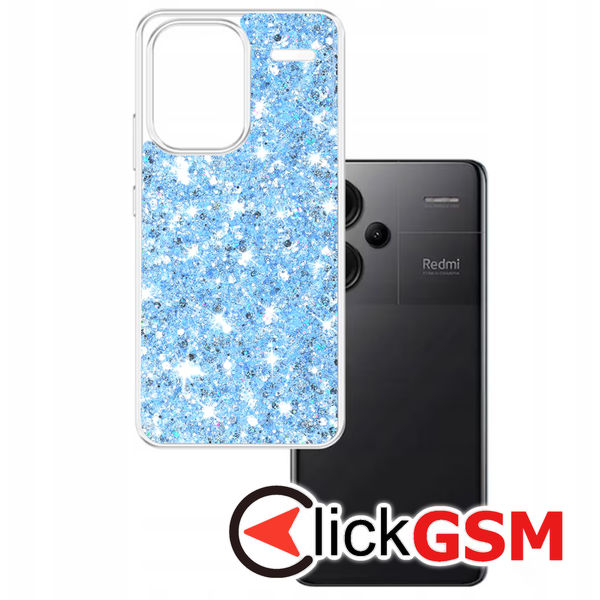 Husa Sparkly Glitter  bleu Xiaomi Redmi Note 13 Pro+ 9mo