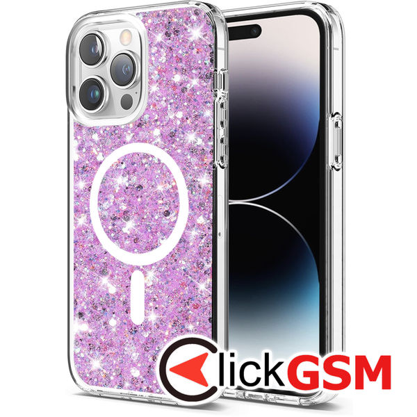 Husa Sparkly Glitter  magenta Apple iPhone 14 Pro 9jp