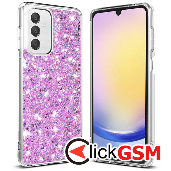 Husa Sparkly Glitter  magenta Samsung Galaxy A25 9l3