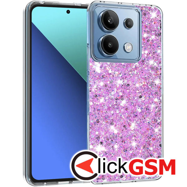 Husa Sparkly Glitter  magenta Xiaomi Redmi Note 13 4G 9lx