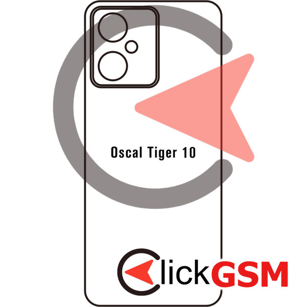 Folie Blackview Oscal Tiger 10 Back Stickers 1