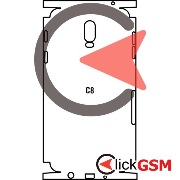 Folie Protectie Completa Spate Samsung Galaxy C8