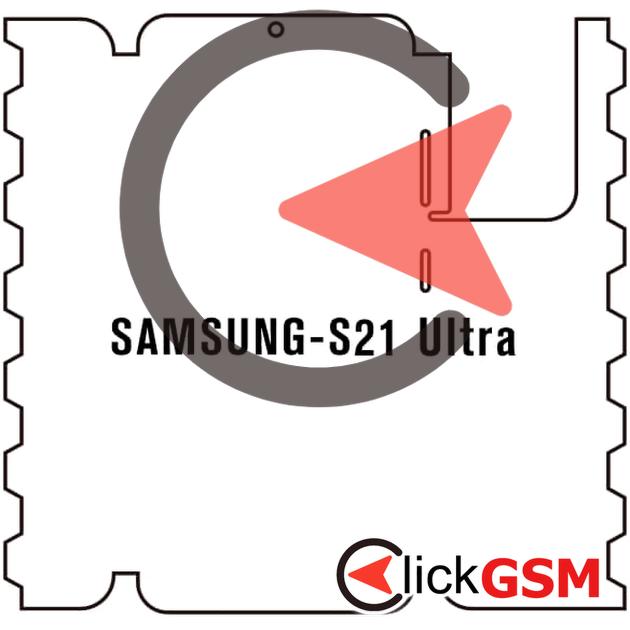 Folie Protectie Completa Spate Skin Transparency Samsung Galaxy S21 Ultra 5G