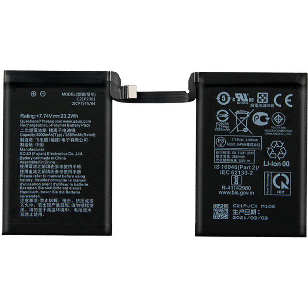 Asus ROG Phone 5 · Replacement Battery For Asus ROG Phone 5 (ZS673KS) (I005DA) (C21P2001)