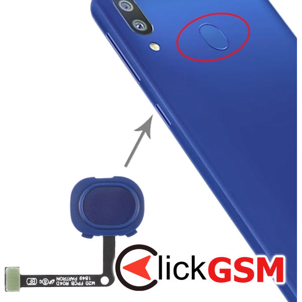 Piesa Piesa Buton Amprenta Blue Samsung Galaxy M20 4bih