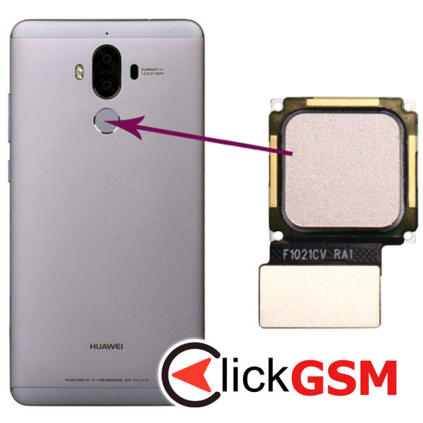 Piesa Piesa Buton Amprenta Gold Huawei Mate 9 2a4k