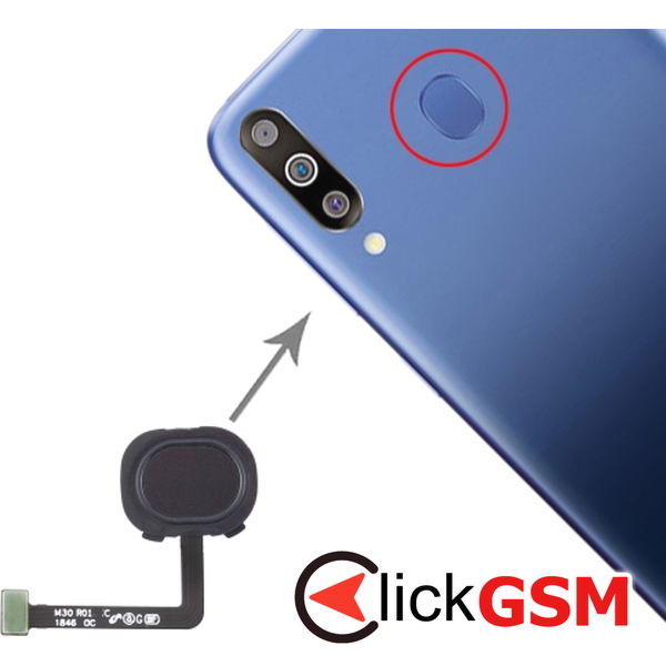 Piesa Buton Amprenta Negru Samsung Galaxy M30 4bif