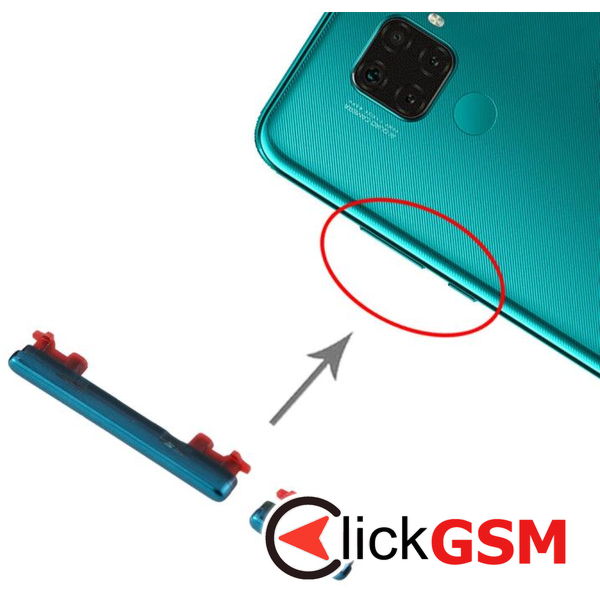 Piesa Buton Lateral Blue Huawei Nova 5i Pro 2e5c