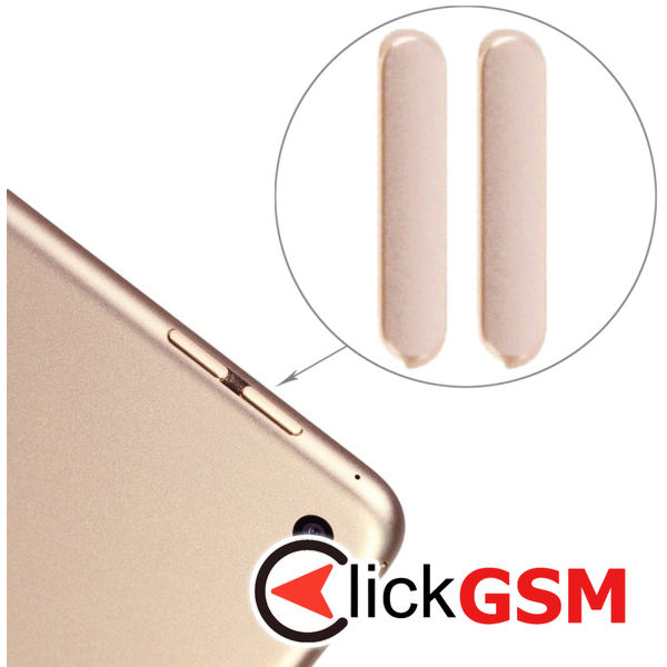 Piesa Buton Lateral Cu Butoane Volum Gold Apple Ipad Mini 4 2aqp