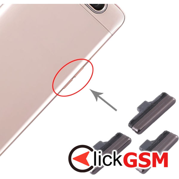 Piesa Piesa Buton Lateral Cu Buton Pornire Si Butoane Volum Black Samsung Galaxy A80 4eca