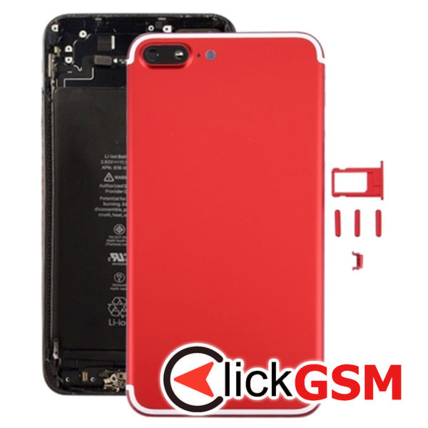 Piesa Buton Lateral Cu Buton Pornire Si Butoane Volum For Iphone 7 Plus (red White) Apple Iphone 7 Plus 4n1n