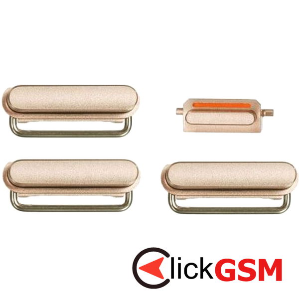 Piesa Buton Lateral Cu Buton Pornire Si Butoane Volum Gold Apple Iphone 6 Plus 4622