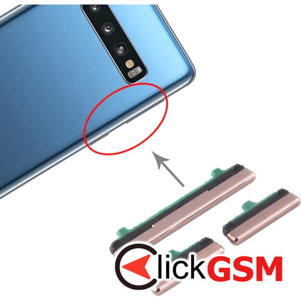 Piesa Piesa Buton Lateral Cu Buton Pornire Si Butoane Volum Gold Samsung Galaxy S10 5g 4cz8