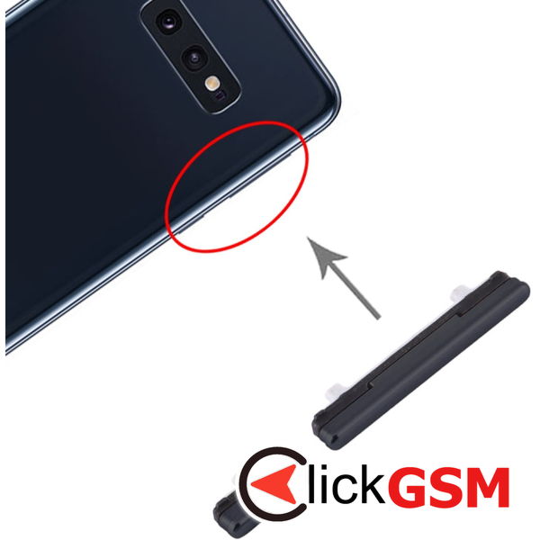 Piesa Piesa Buton Lateral Cu Buton Pornire Si Butoane Volum Negru Samsung Galaxy S10e 4bwo