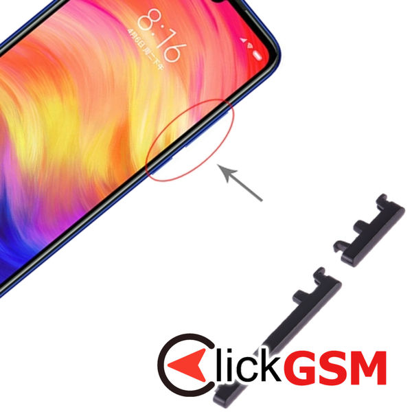 Piesa Buton Lateral Cu Buton Pornire Si Butoane Volum Xiaomi Redmi Note 7 Pro 1yid