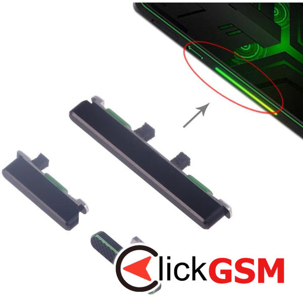 Piesa Buton Lateral Negru Xiaomi Black Shark Helo 29tr