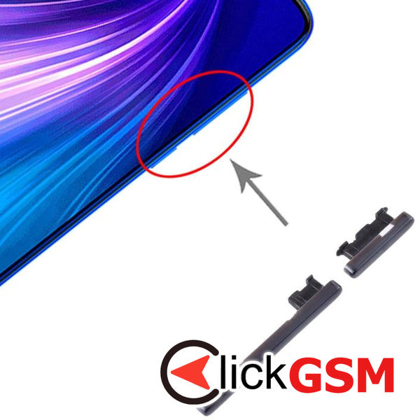 Piesa Buton Lateral Negru Xiaomi Redmi Note 8 1yhz