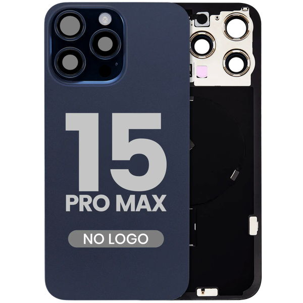 Schimbare Capac Spate Albastru Apple iPhone 15 Pro Max · Back Glass w/ MagSafe Magnet & NFC & Flashlight Flex For iPhone 15 Pro Max (No Logo) (Aftermarket) (Blue Titanium)