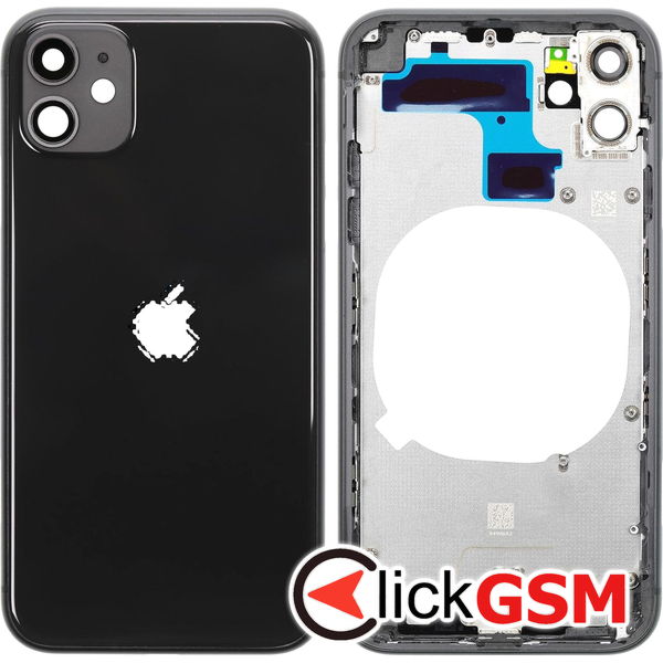 Piesa Capac Spate Black Apple Iphone 11 46fv