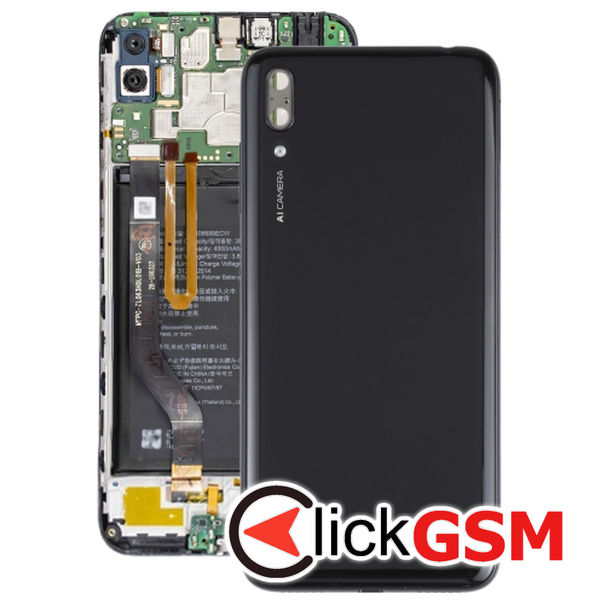 Piesa Capac Spate Black Huawei Y7 2019 2c3m