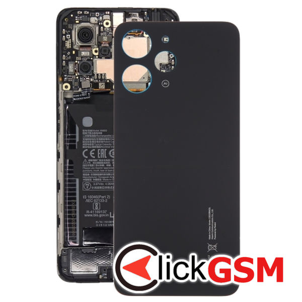 Piesa Capac Spate Black Xiaomi Redmi 12 2w8m