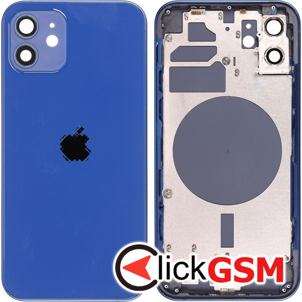 Piesa Capac Spate Blue Apple Iphone 12 406c